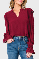 Holly Ruffled Cuff Blouse