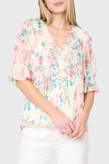 Khloe Ruffle Button Down Blouse