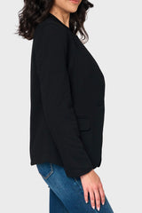 Notch Collar Blazer in Black