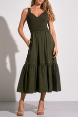 Elan Rhodes Mixed Media Maxi Dress