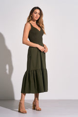 Elan Rhodes Mixed Media Maxi Dress