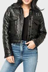 Dolce Cabo Vegan Leather Quilted Jacket