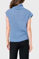 Cap Sleeve Funnel Neck Top