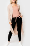 Duster Cardigan Sweater with Side Slits