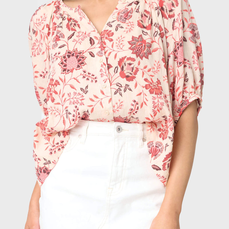 Sanctuary Bubble Sleeve Boho Blouse