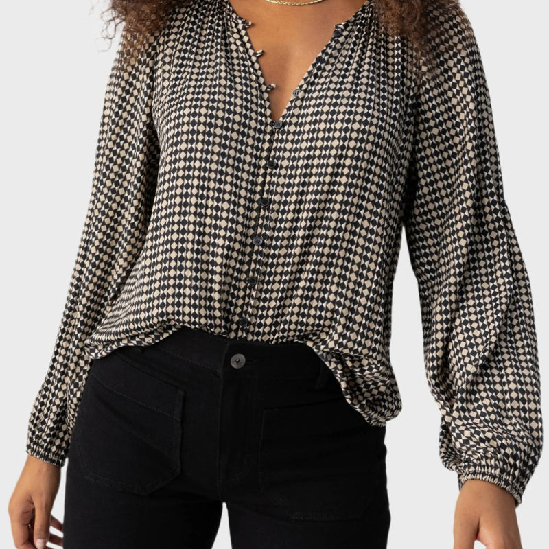 Sanctuary Blouson Sleeve Blouse