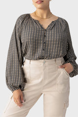 Sanctuary Blouson Sleeve Blouse