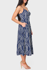 The Amanda Smocked Back Eyelet Midi Dress