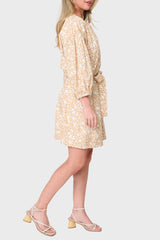 Ambition Puff Sleeve Belted Dress