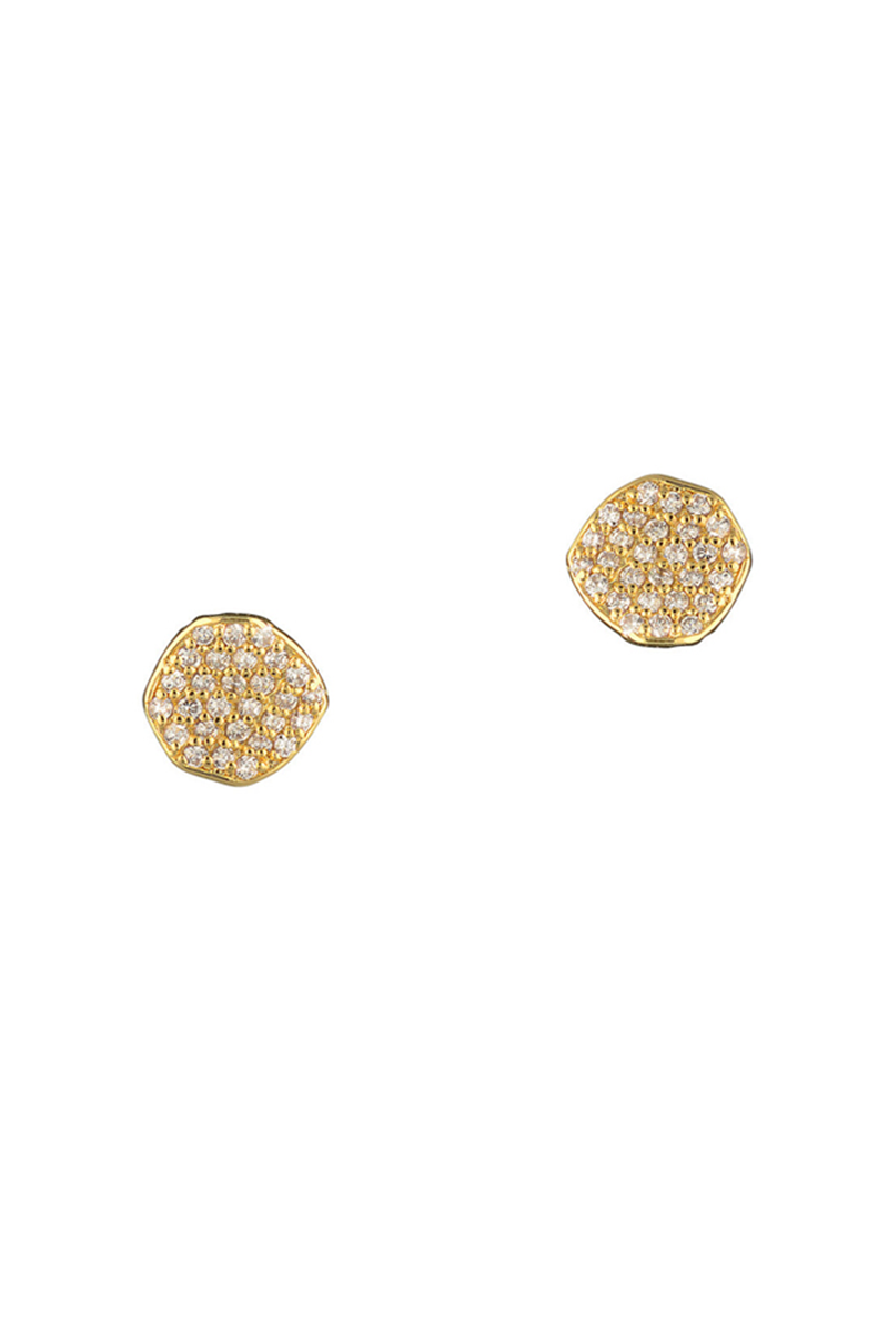 Tai Cz Disc Stud Earring