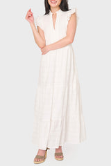 Flutter Sleeve Maxi Decked Out Day Dress
