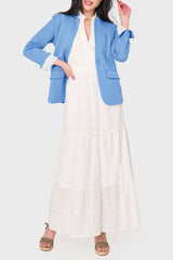 Notch Collar Blazer in Bright Blue