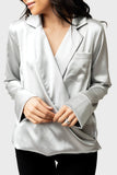 Luxe Lounge Silky Wrap Shirt