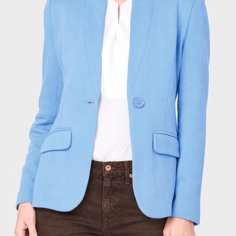 Notch Collar Blazer in Bright Blue
