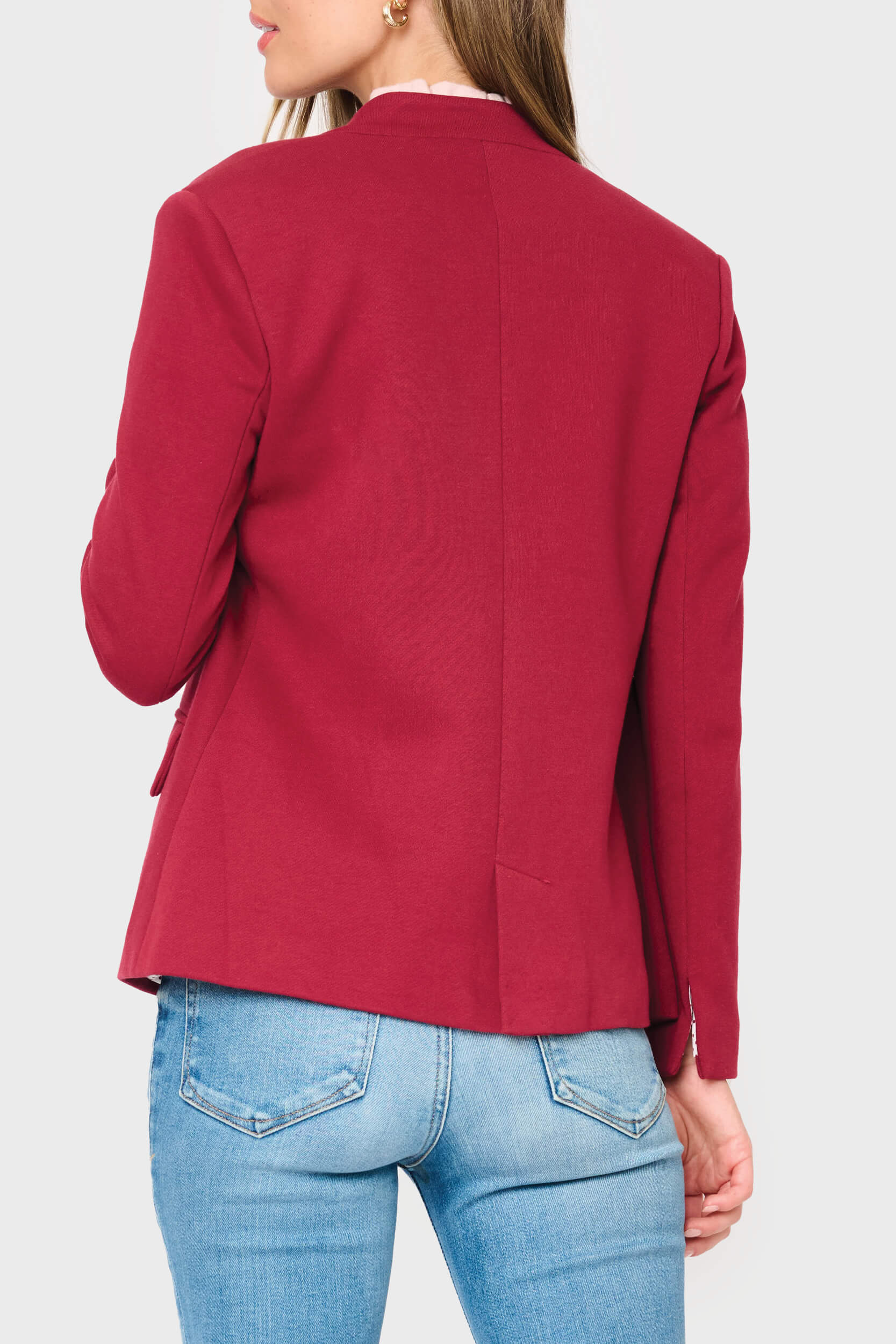 Blazer Femme Counterparts Bordeaux – Léger Boutons – Casual Bureau Ou Soirée Taille 14
