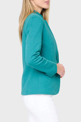 Notch Collar Blazer in North Sea Green