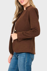 Notch Collar Blazer in Tuscan Saddle