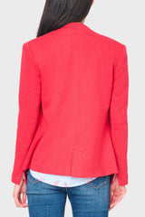Notch Collar Blazer in Red Lipstick