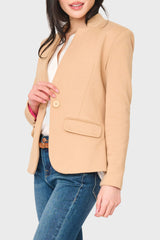 Notch Collar Blazer in Cappuccino