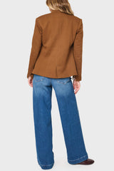Notch Collar Blazer in Tuscan Saddle