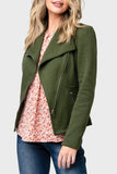 Stretch Knit Moto Jacket