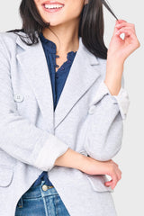 Double Breasted Blazer in Heather Grey