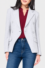 Double Breasted Blazer in Heather Grey