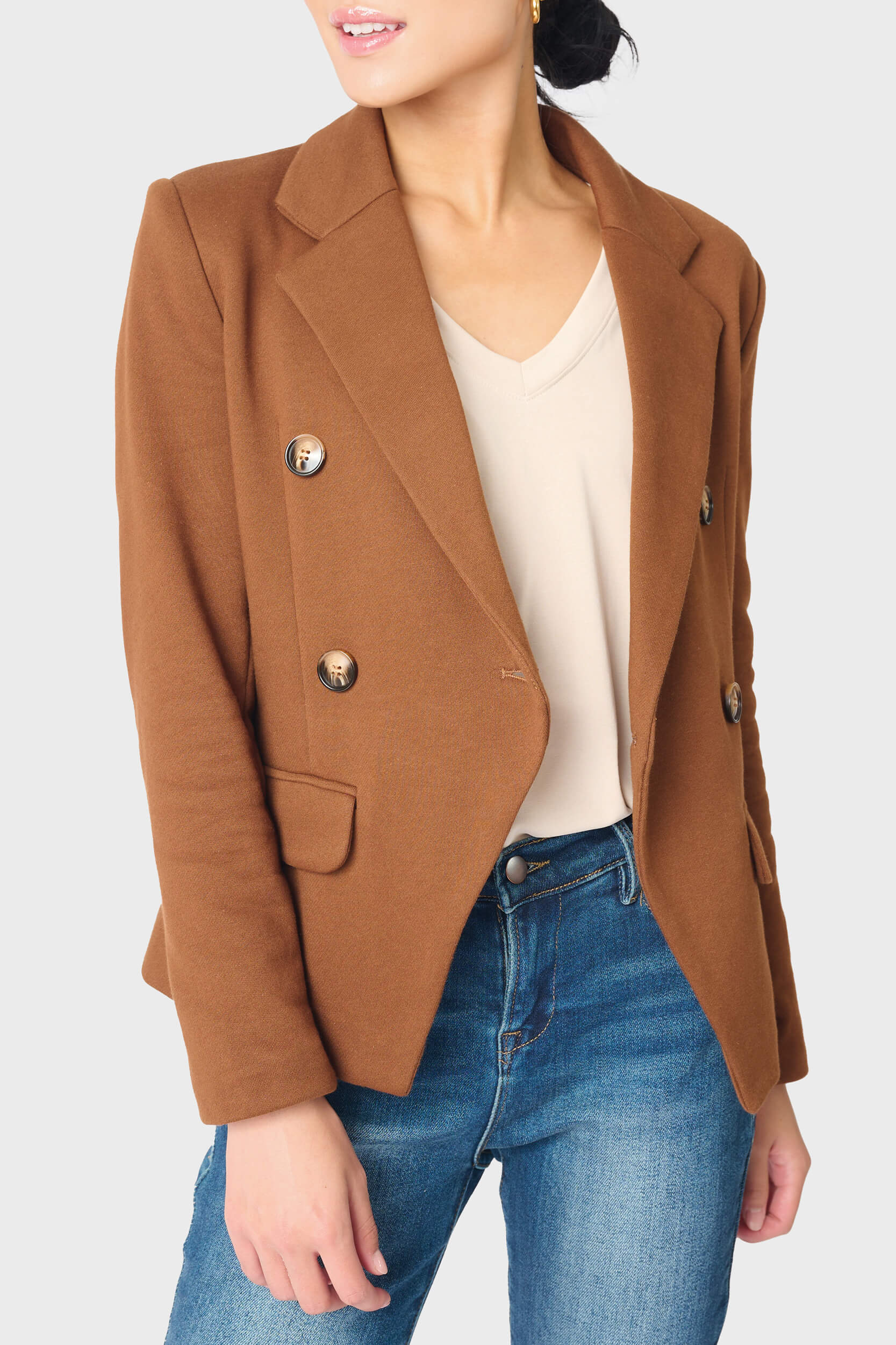 Blazers Fashion Double-Breasted Long Sleeve Blazer