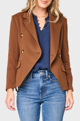 Double Breasted Blazer in Tuscan Saddle