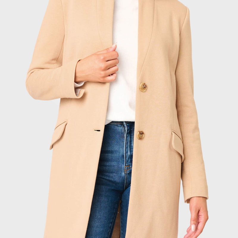 Notch Collar Knit Topper Jacket