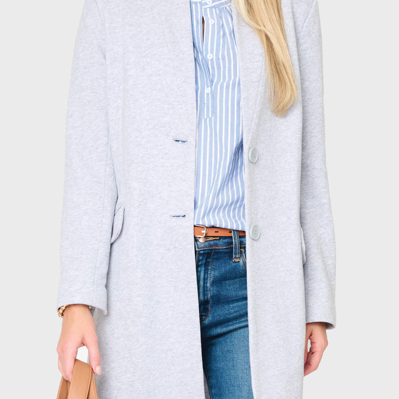 Notch Collar Knit Topper Jacket