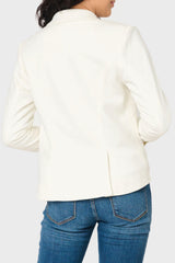 Notch Lapel Stretch Knit Blazer