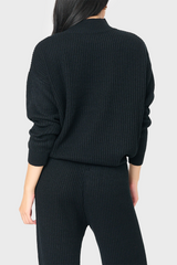 GIGI Funnel Neck Long Sleeve Cozy Ribbed Sweater