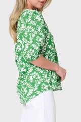 Meadow Puff Sleeve V-Neck Gauze Top
