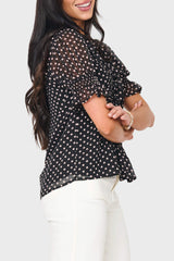Khloe Ruffle Button Down Blouse