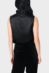 Charlotte Sleeveless Ruffled V-Neck Top