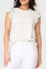 Butterfly Stripe Knit Top