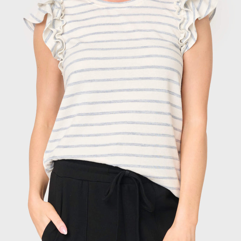 Butterfly Stripe Knit Top