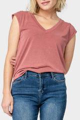 The Favorite Luxe Essentials V-Neck Tee