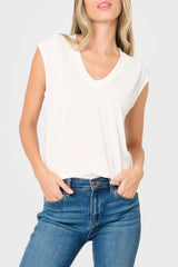 The Favorite Luxe Essentials V-Neck Tee