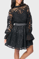 Lovely In Lace Box Pleat Skirt