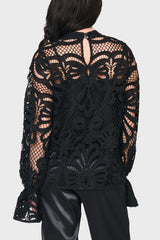 Lovely In Lace Flutter Cuff Blouse