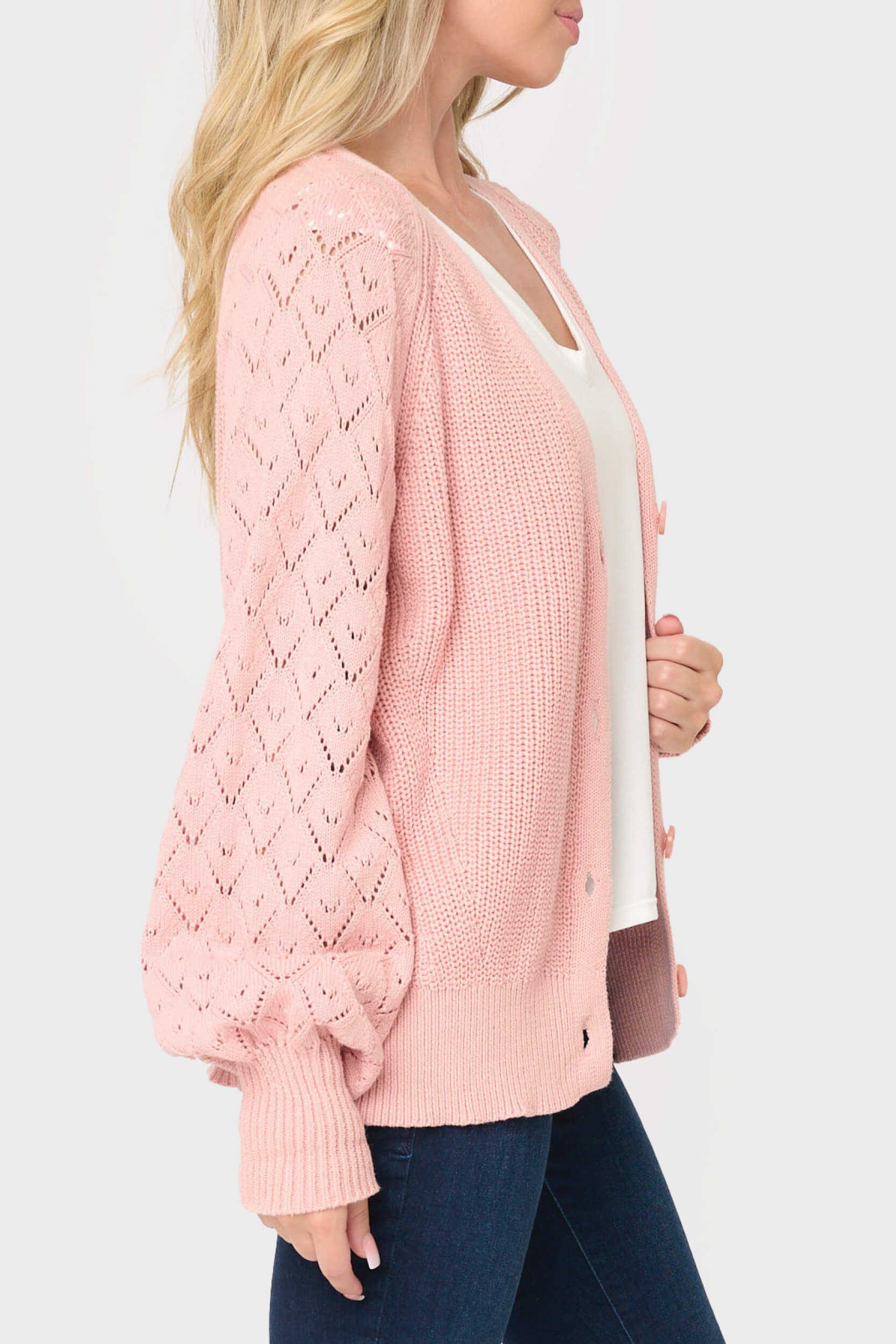 Diamond Stitch Crochet Cardigan