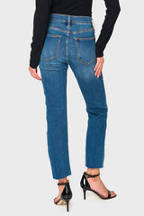 Essential Mini-Flare Leg Denim with Raw Hem