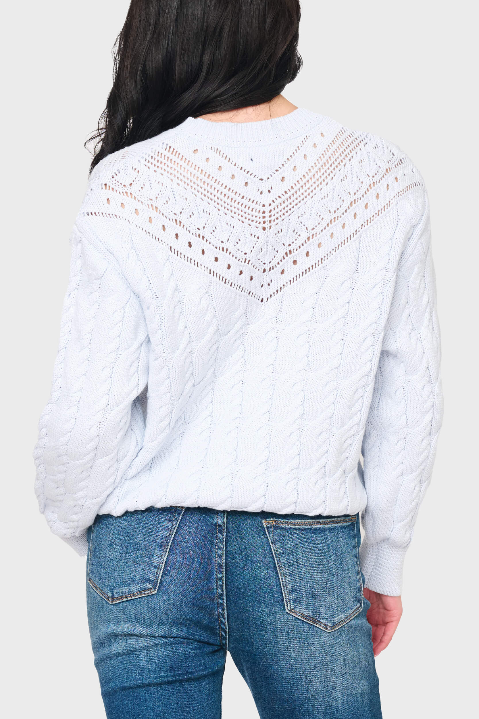 Soft Crochet Lace Sweater | Feminine Cable Knit Top – Gibsonlook