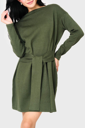 Shay Boat Neck Sweater Dress