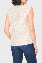 Sparkle And Shine Favorite V-Neck Sequin Tee