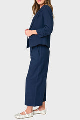 Wide Hem Cropped Linen Pant