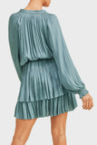 Reset By Jane Flutter Sleeve Silky Crinkle Dress