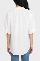 Dianthus Henley Puff Sleeve Blouse
